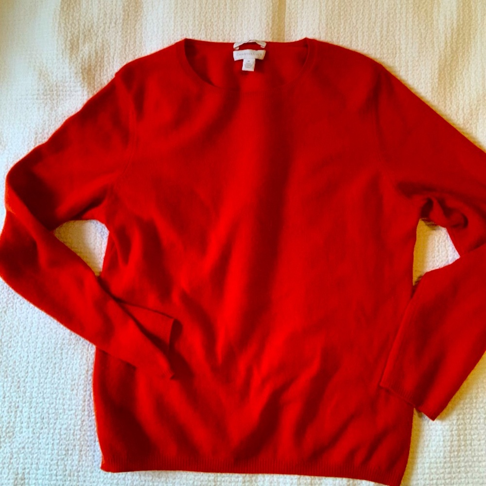 100% Cashmere- Charter Club Orange sweater